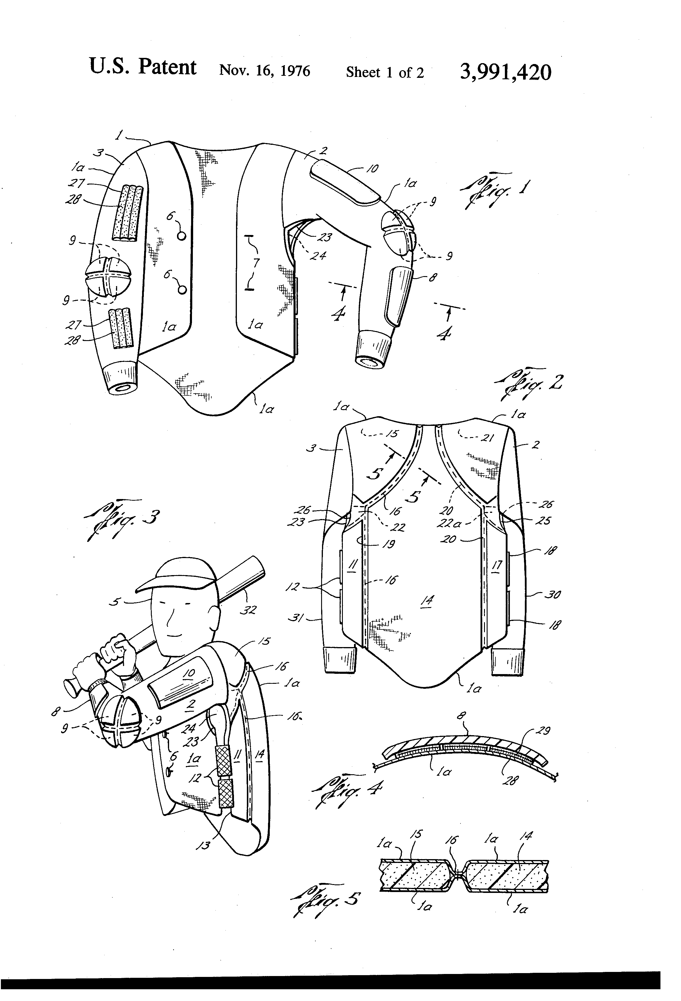 Today’s Patent – PROTECTIVE BASEBALL BATTING GARMENT