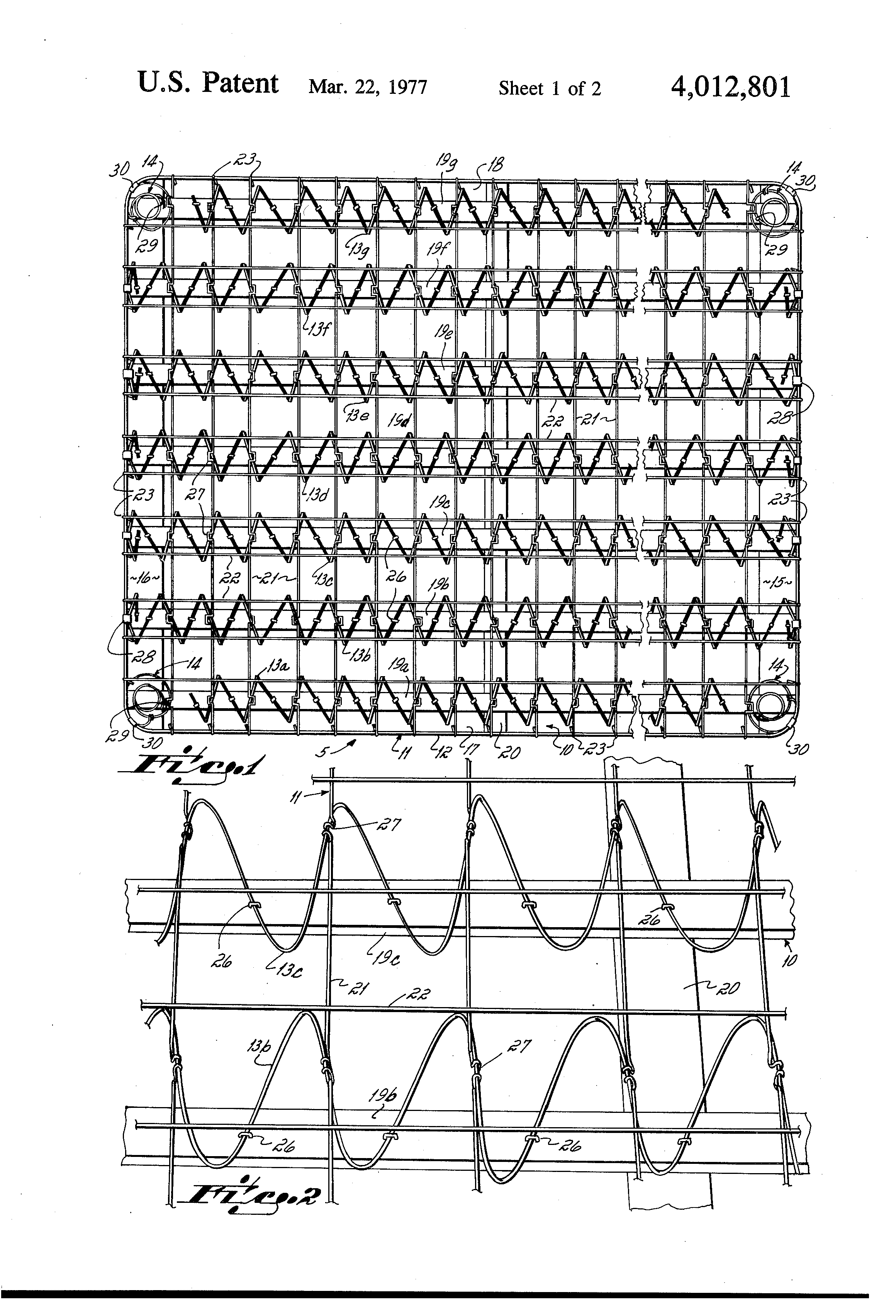TODAY’S PATENT – BOX SPRING ASSEMBLY