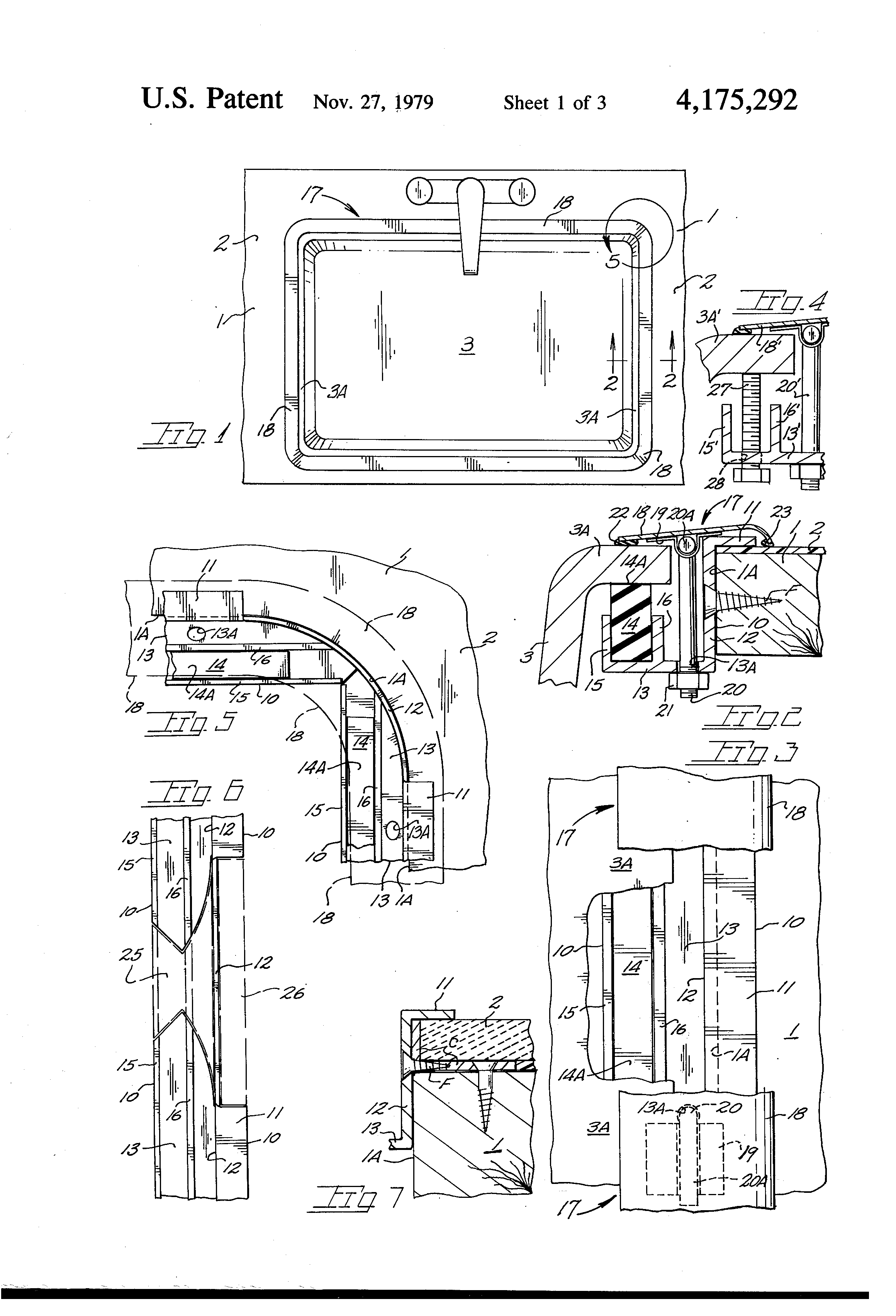 Today’s Patent – SINK MOUNTING MEANS