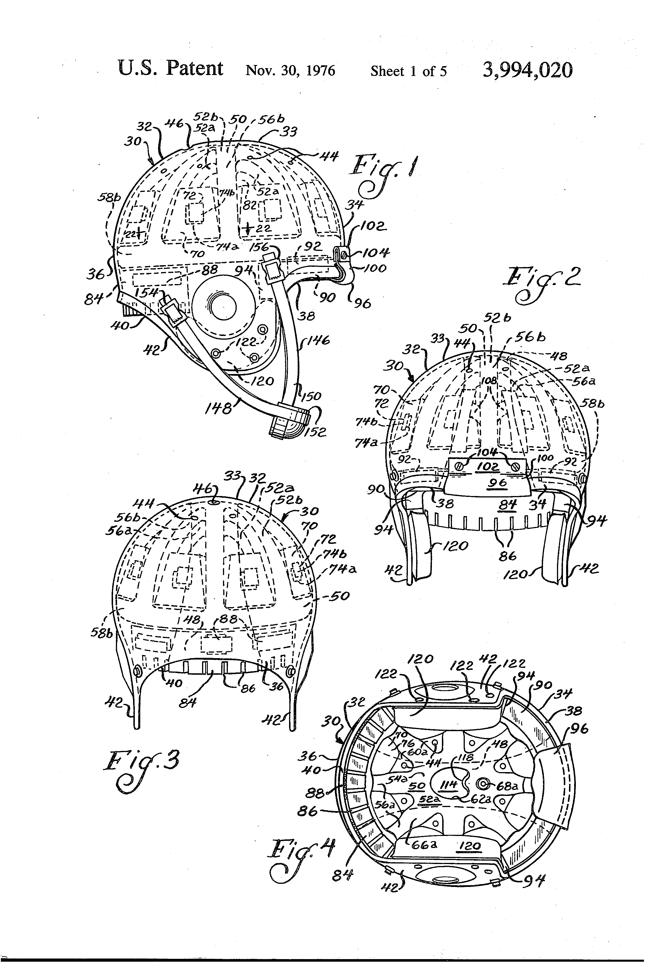 Today’s Patent – PROTECTIVE HELMET WITH THE LINER MEANS