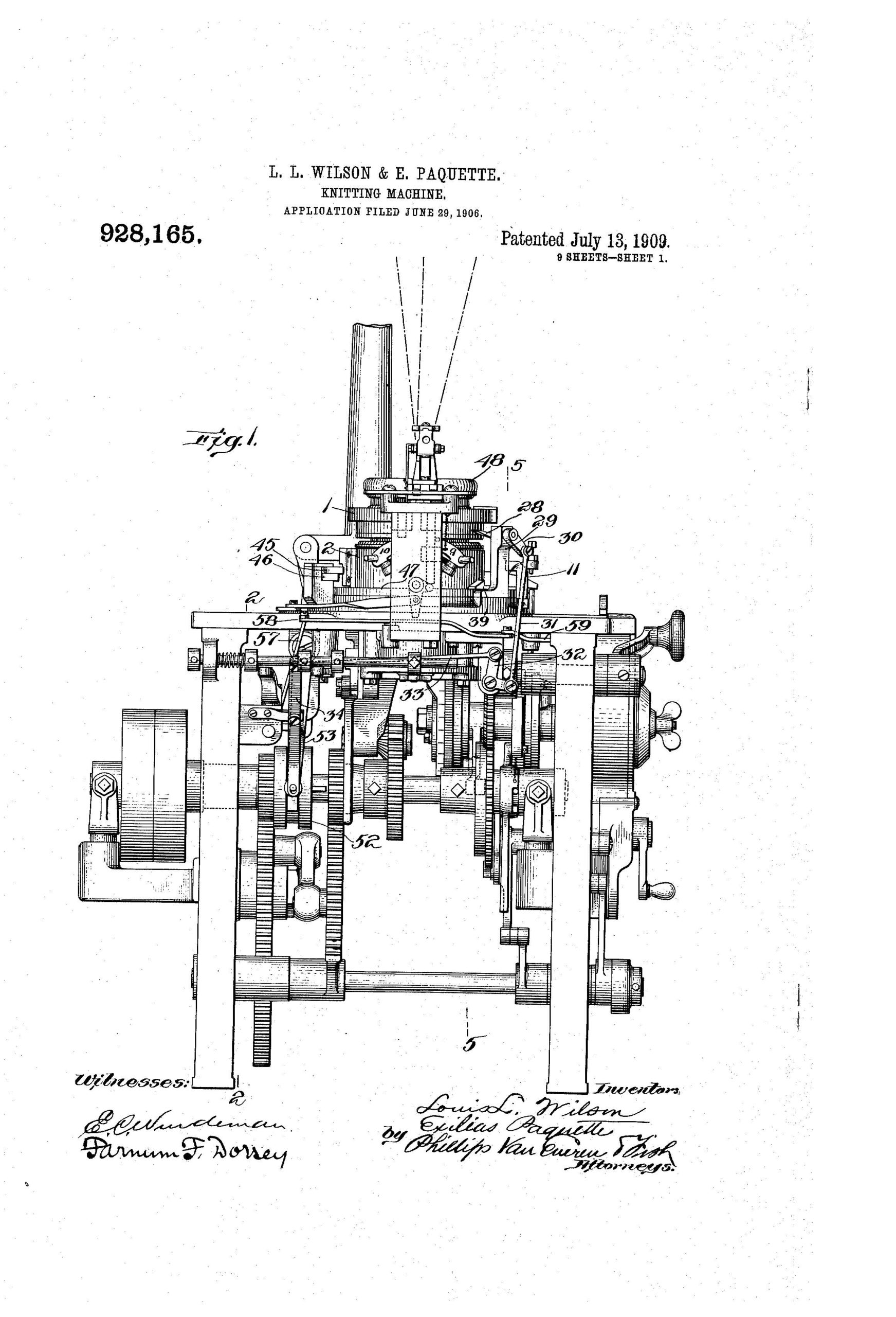 Today’s Patent- Knitting Machine