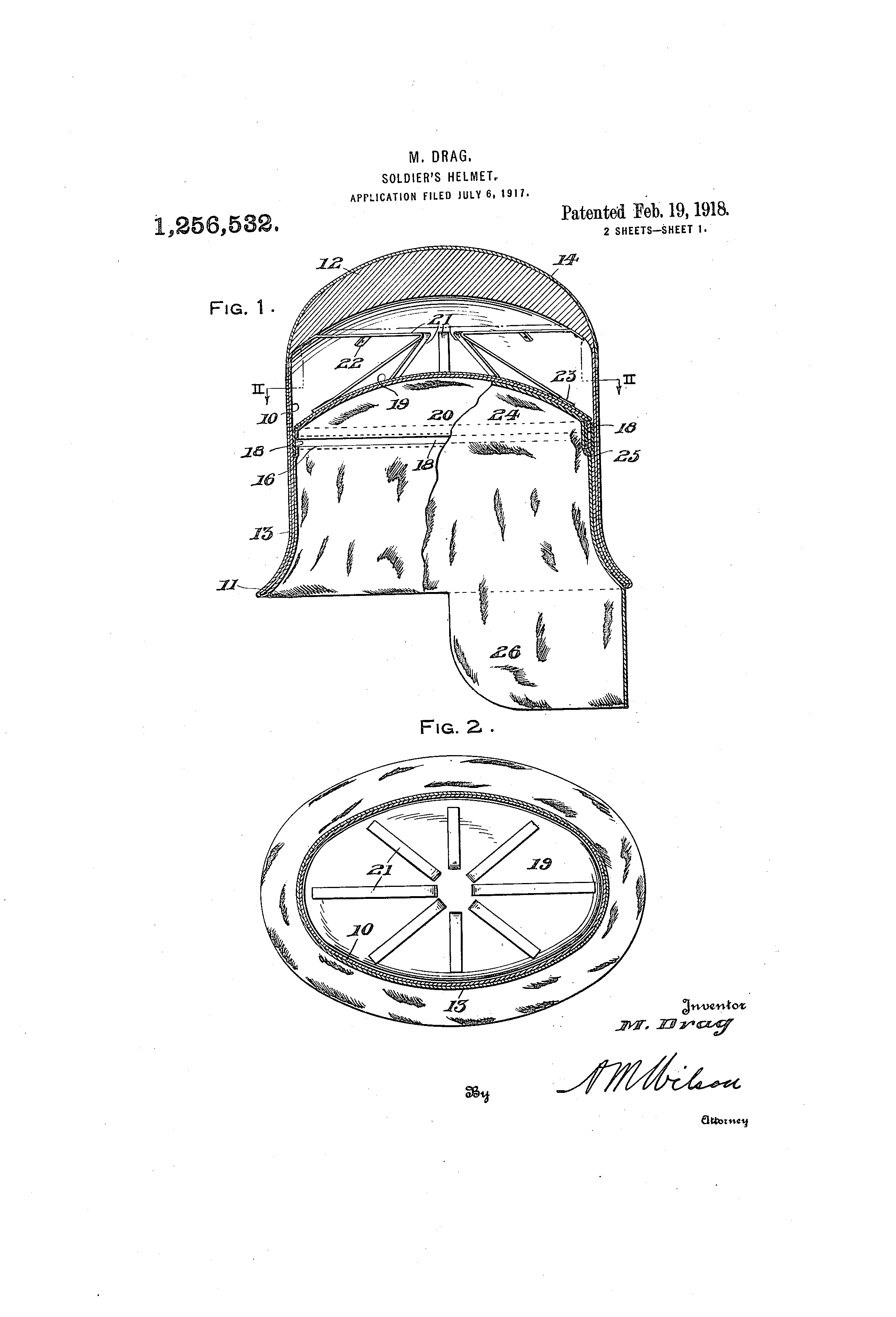 Today’s Patent- SOLDIERS HELMET