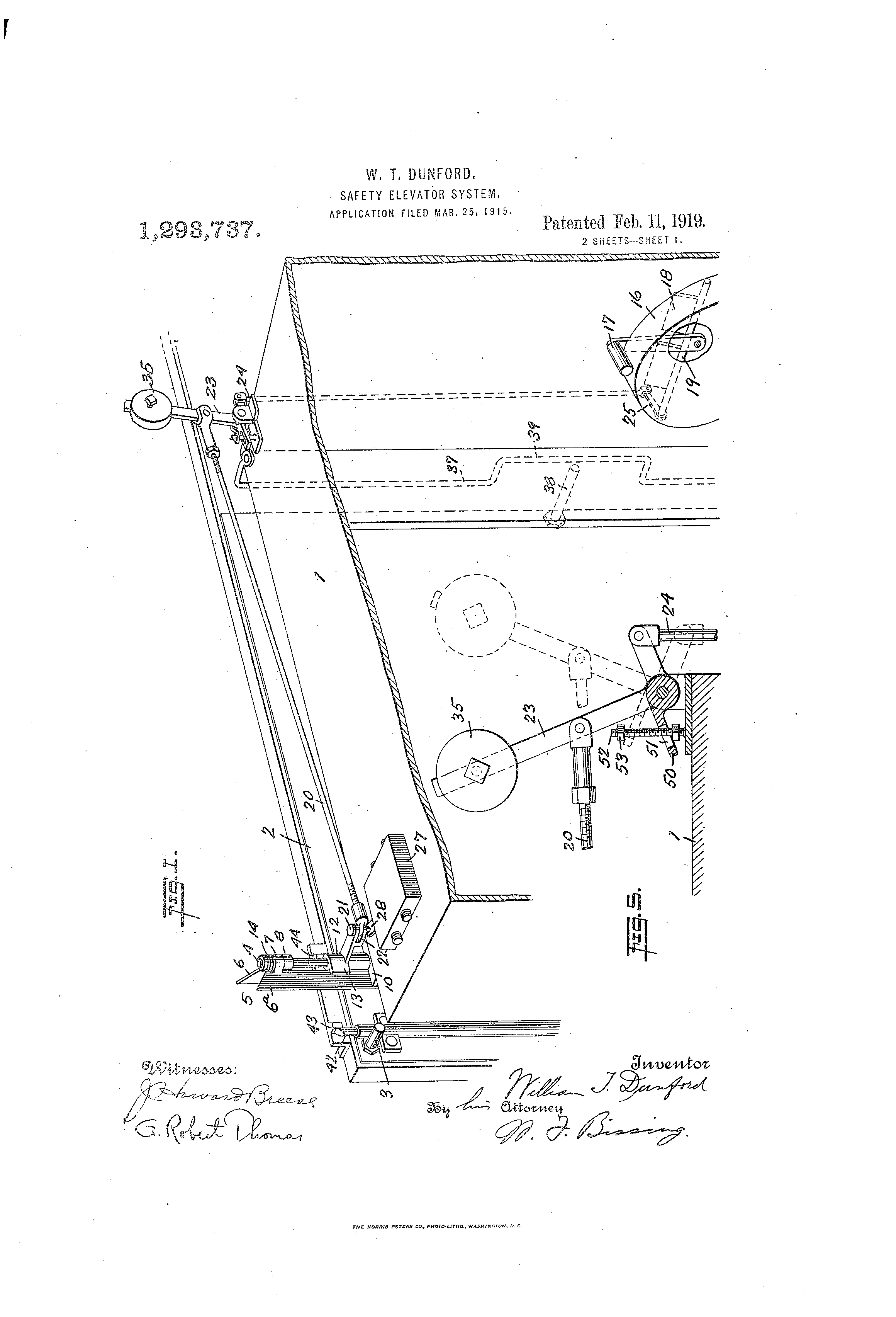 Today’s Patent- SAFETY ELEVATOR SYSTEM