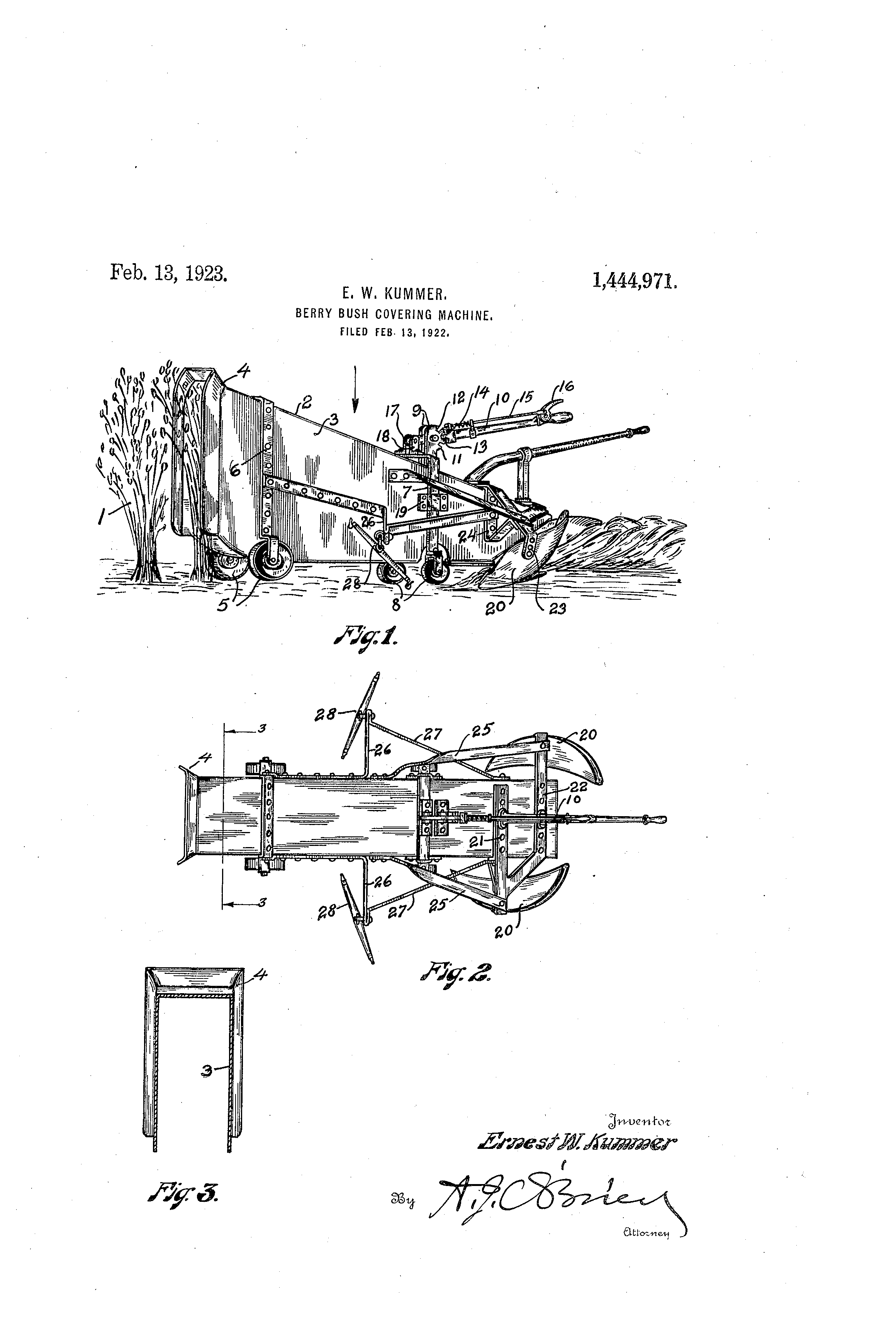 Today’s Patent- Berry Bush Covering Machine