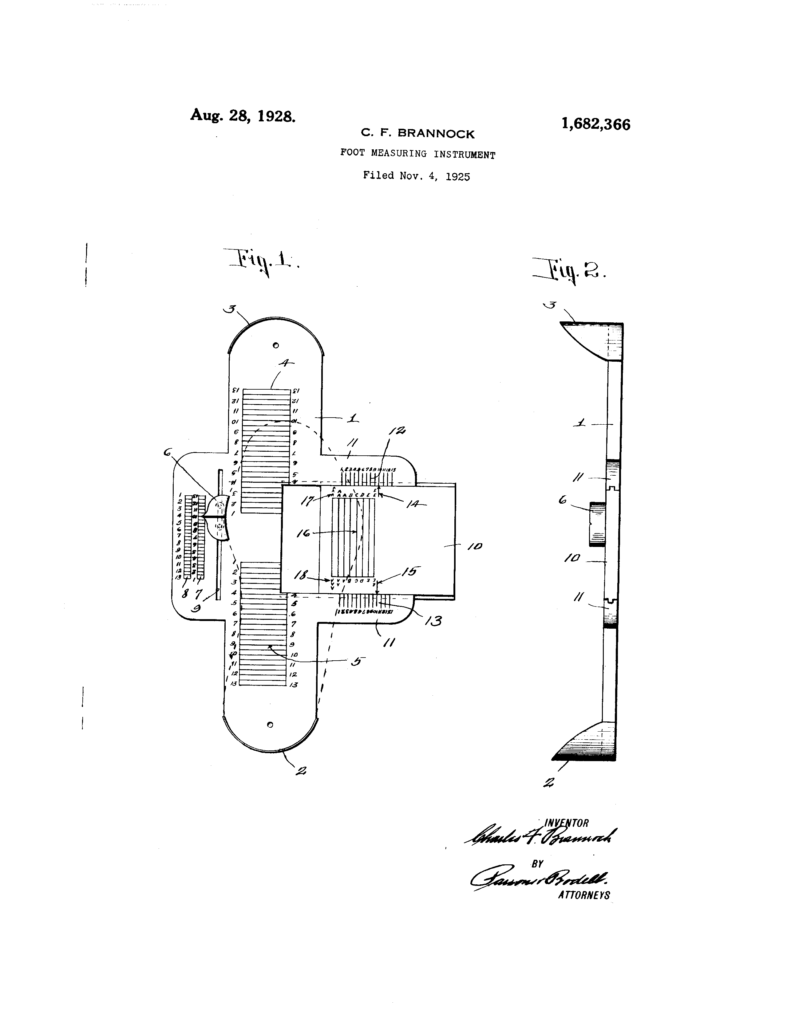 Today’s Patent- Foot Measuring Instrument
