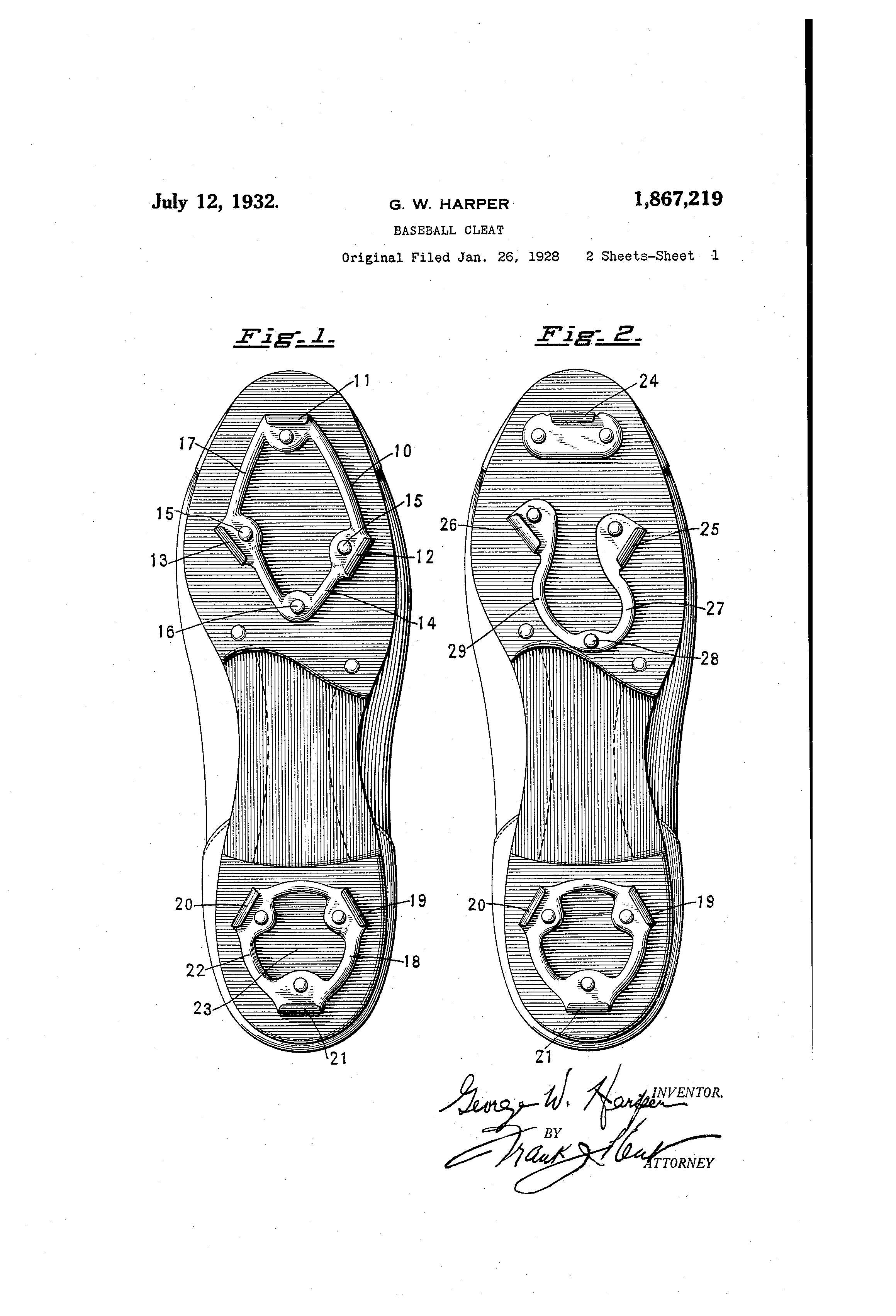 Today’s Patent-Baseball Cleat