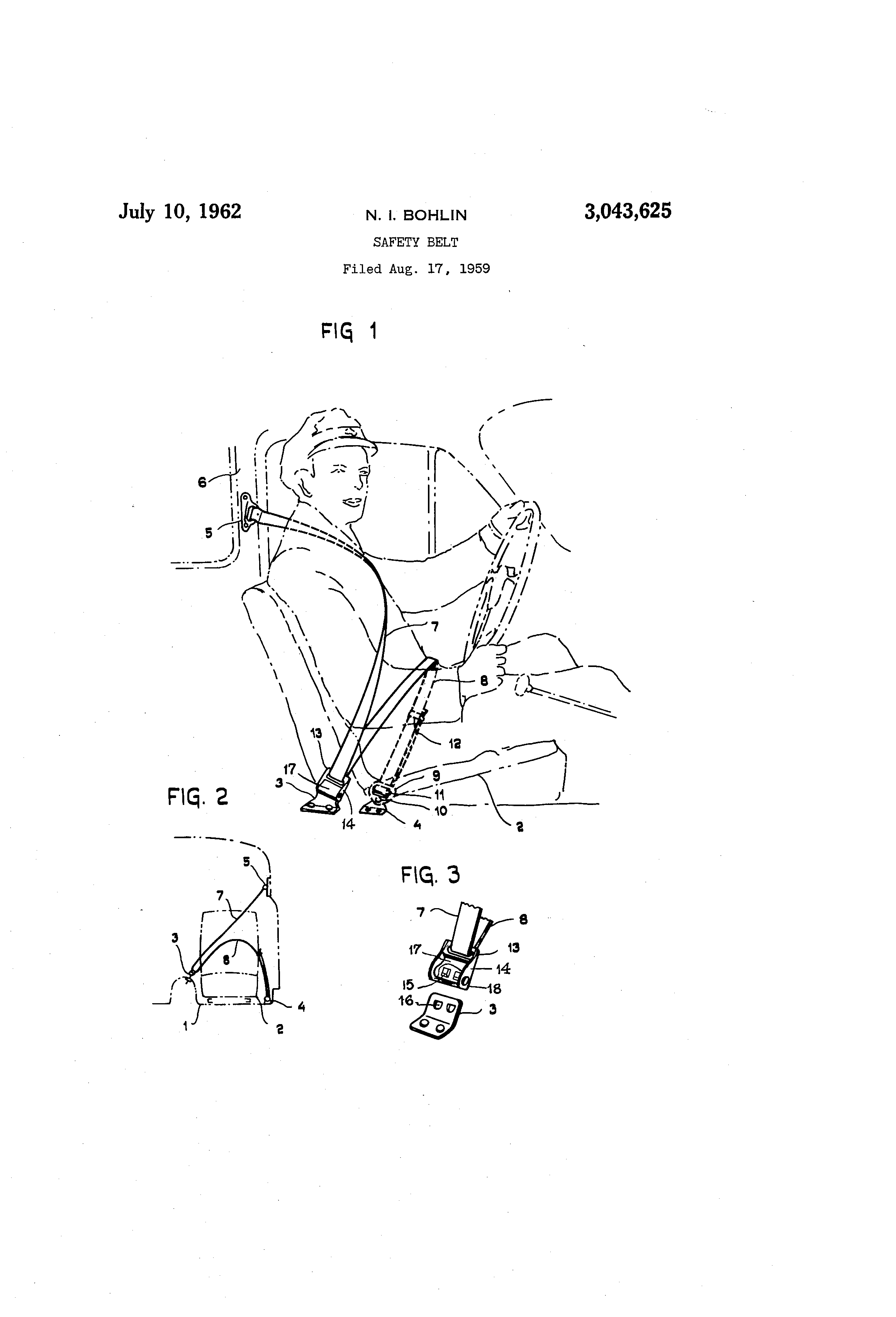 Today’s Patent- Safety Belt
