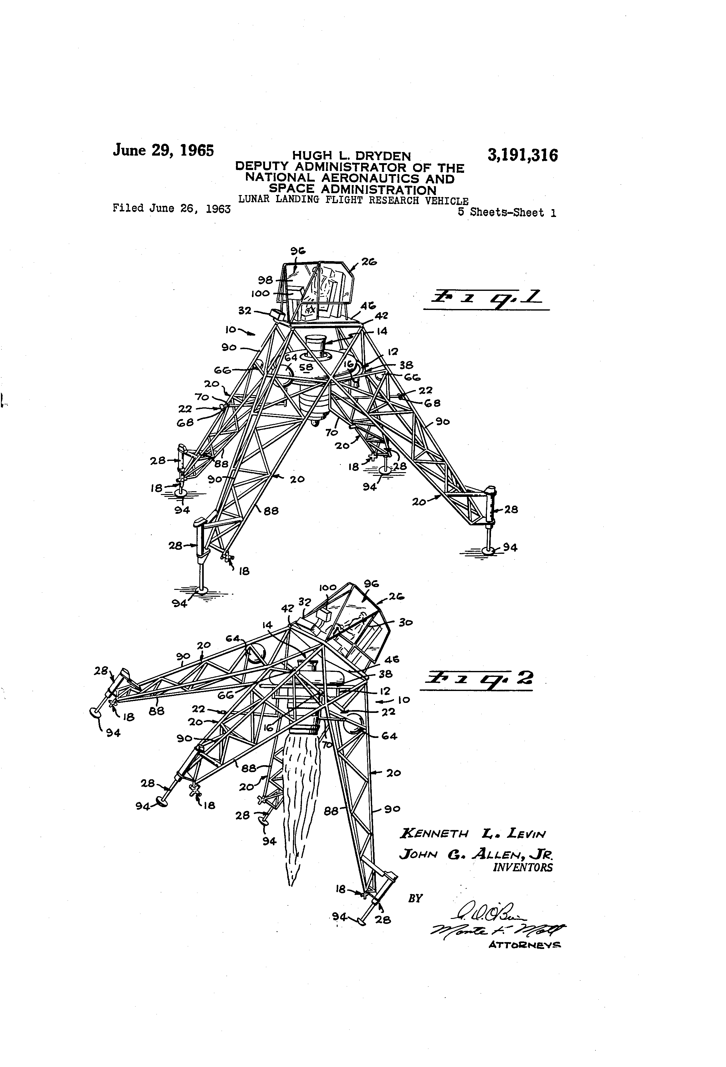 TODAY’S PATENT- LUNAR LANDING FLIGHT RESEARCH VEHICLE