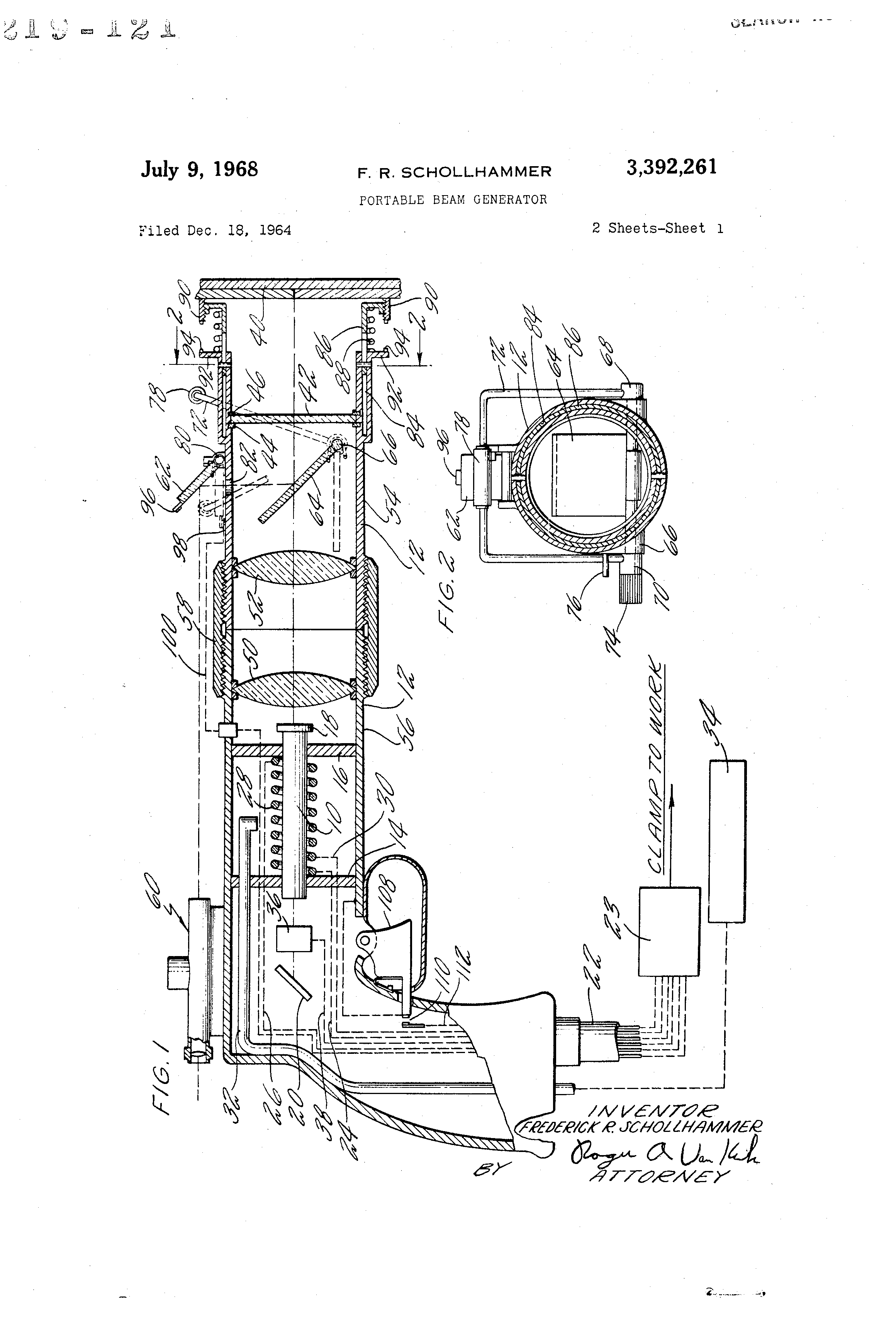 Today’s Patent- Portable Beam Generator