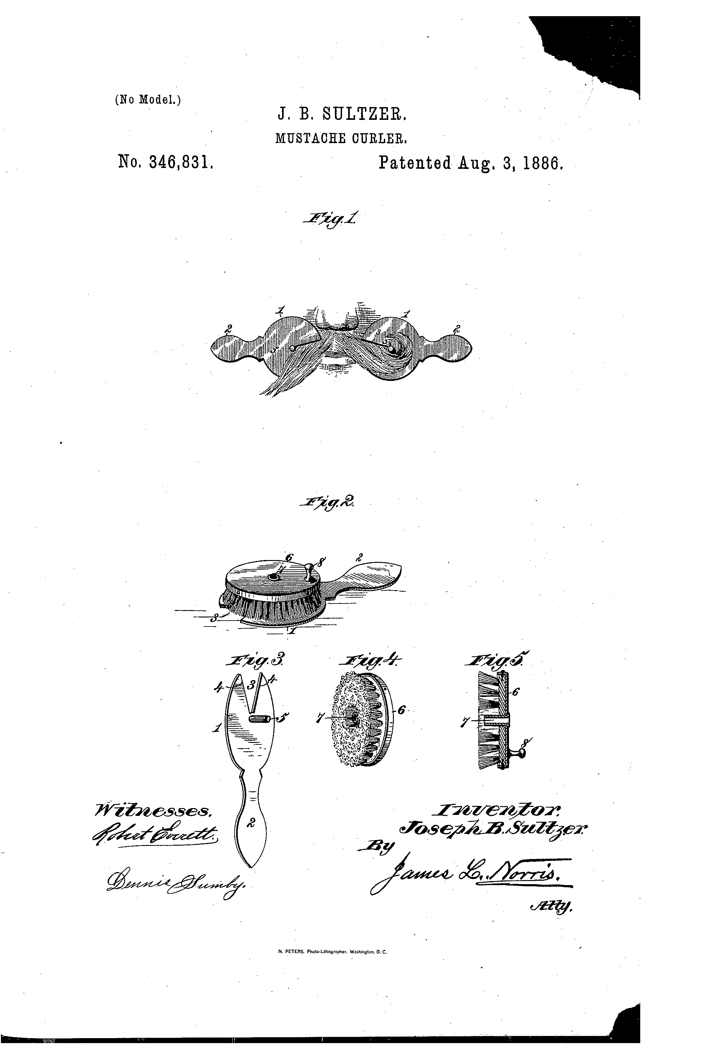 Today’s Patent- Mustache Curler