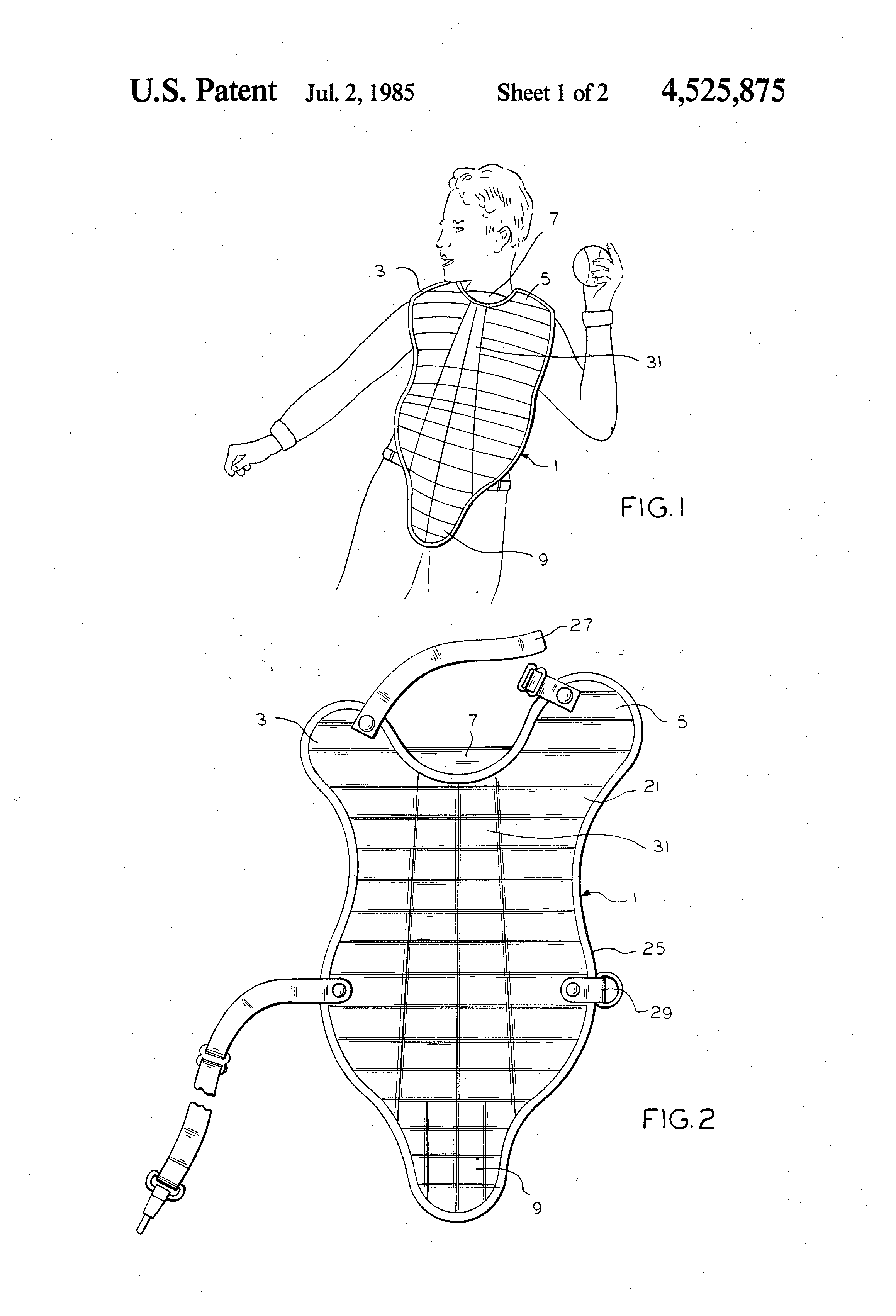 Today’s Patent- Chest Protector with Rigid Plates