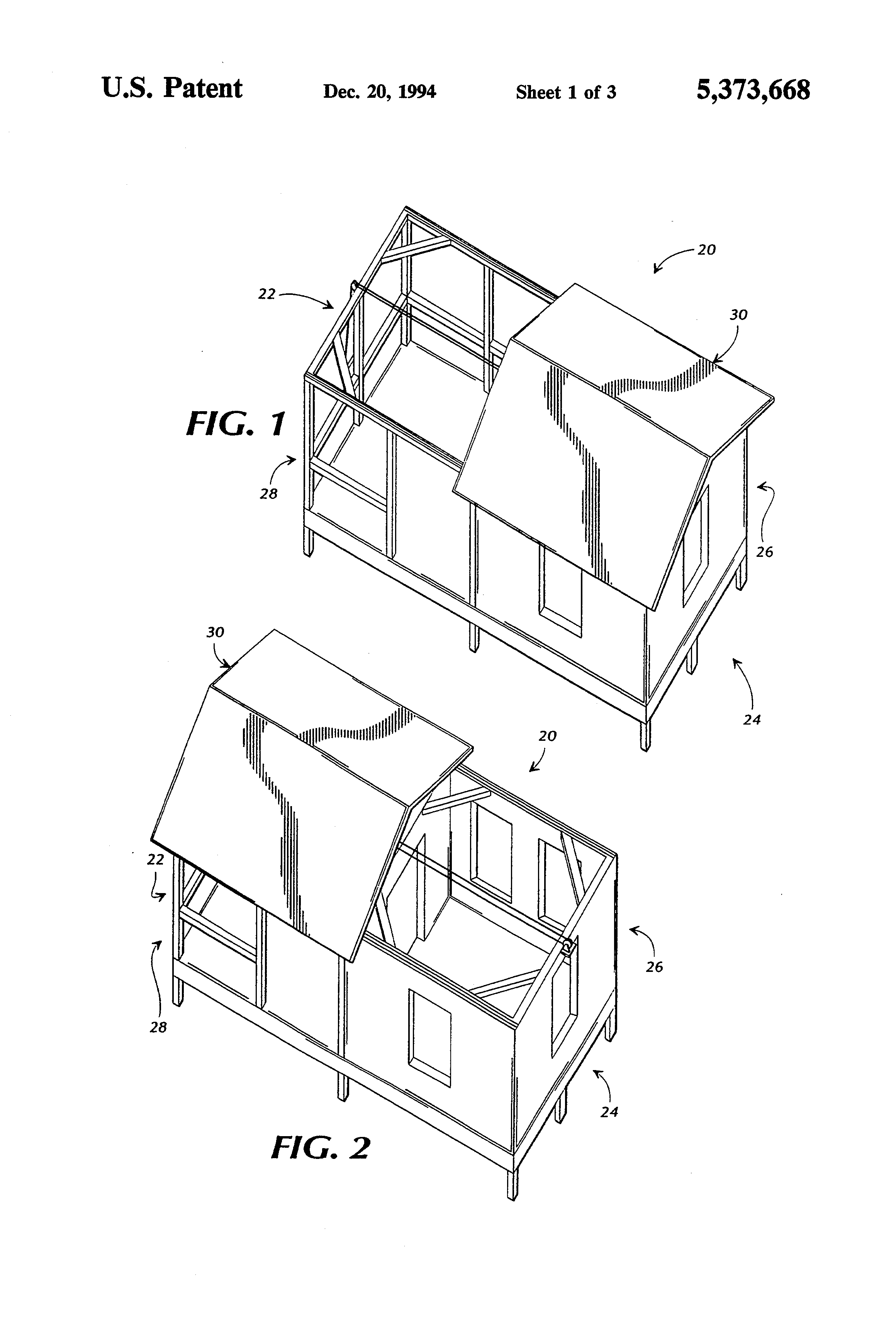 Today’s Patent- Cottage with removable roof