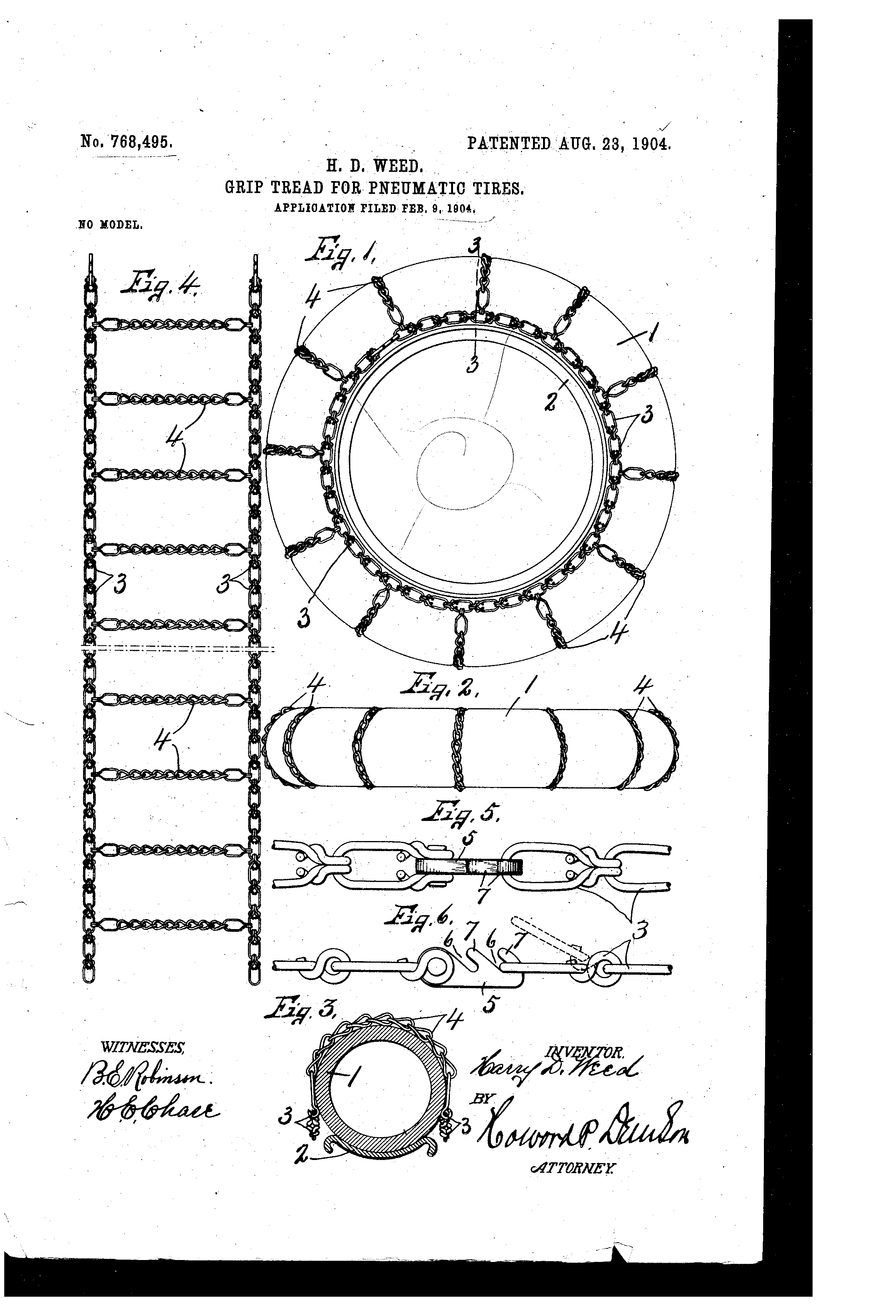 Today’s Patent- Grip-tread for pneumatic tires