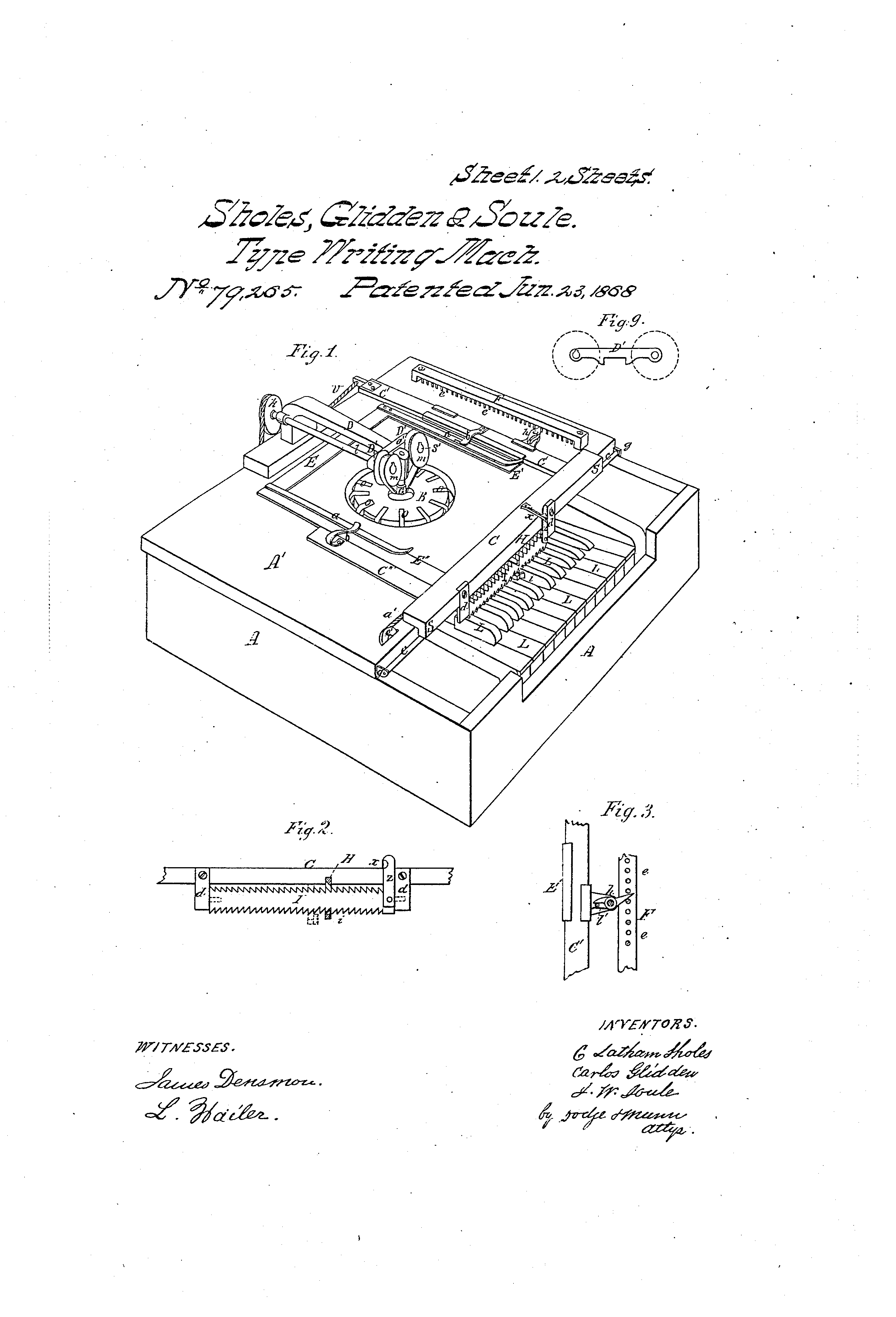 TODAY’S PATENT: IMPROVEMENT IN TYPE WRITING MACHINES