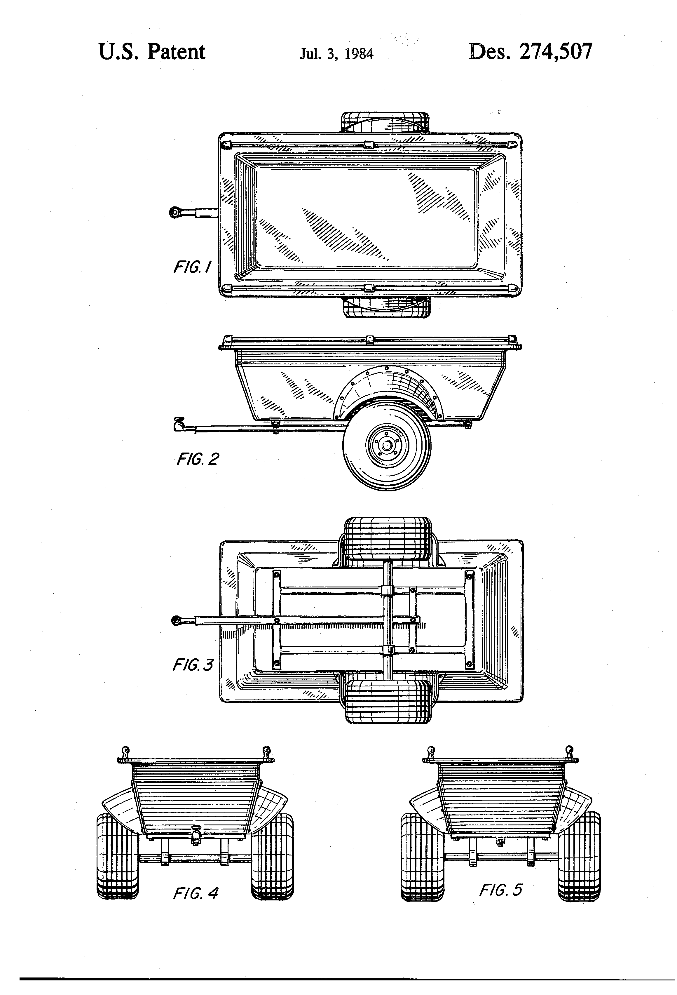Today’s Patent- Design Patent on Vehicle Trailer