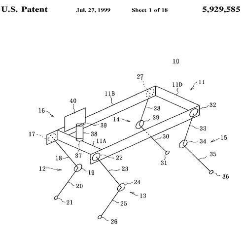 Today’s Patent- SONY AIBO Robot Dog