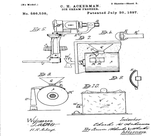 Today’s Patent- ICE CREAM FREEZER
